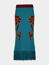 Paula Turner Jacquard Skirt With Fringes