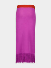 Paula Turner Bellflower Jacquard Skirt with Fringes