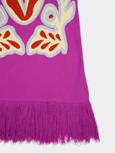 Paula Turner Bellflower Jacquard Skirt with Fringes