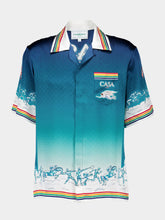 Casablanca La Déesse Du Stade Silk Satin Shirt
