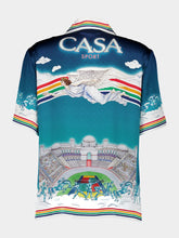 Casablanca La Déesse Du Stade Silk Satin Shirt