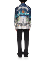 Casablanca Le Temple Du Sport Silk Twill Shirt