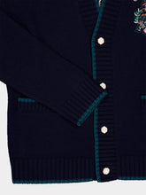 Casablanca Black Hotel Emblem Wool Cardigan