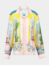 Casablanca Graphic-Print Silk Shirt