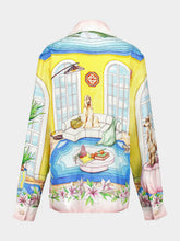 Casablanca Graphic-Print Silk Shirt