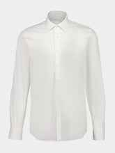 Prada White Stretch Cotton Slim Shirt