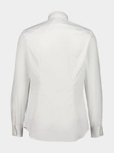 Prada White Stretch Cotton Slim Shirt