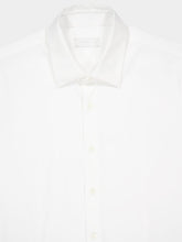 Prada White Stretch Cotton Slim Shirt