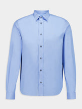 Prada Celeste Blue Cotton Shirt with Pearl Buttons