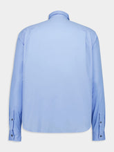 Prada Celeste Blue Cotton Shirt with Pearl Buttons