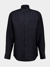 Prada Black Loose Fit Linen Shirt