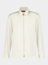 Prada Talc White Cotton Zip-Up Shirt