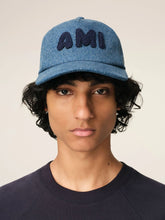 Ami Paris Blue Patch Trucker Cap