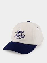 Ami Paris Ink Blue and Cream Bicolor Cotton Cap