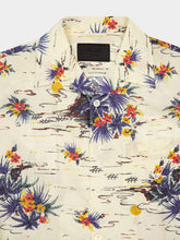 Prada Cream Hawaii Print Short-Sleeve Shirt