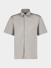 Prada Aluminium Grey Cotton Short-Sleeved Shirt