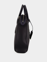 Santoni Black Leather Laptop Bag