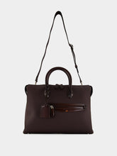 Santoni Dark Brown Leather Laptop Bag