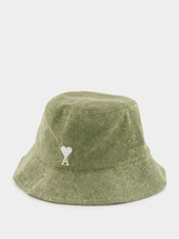 Ami Paris Laurel Green Cotton Bucket Hat