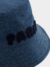 Ami Paris Blue Patch Bucket Hat
