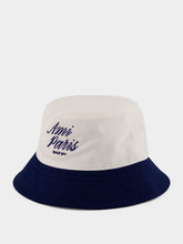 Ami Paris Blue and White Cotton Bucket Hat
