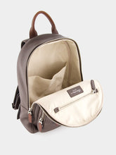 Santoni Brown Leather Backpack