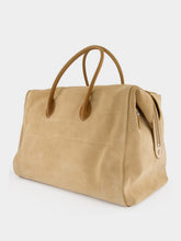Santoni Beige Suede Weekend Travel Bag