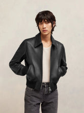 Ami Paris Zipped Leather Jacket