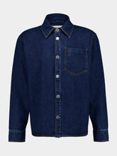 Ami Paris Indigo Blue Ami de Coeur Denim Overshirt