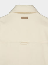 Ami Paris Ivory Boiled Wool Buttoned Jacket