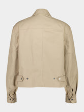 Ami Paris White Coffee Cotton Worker Jacket