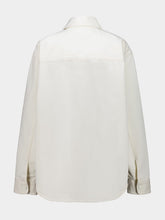 Ami Paris White Cotton Knitted Ami De Coeur Overshirt