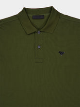 Prada Military Green Cotton Piqué Polo Shirt