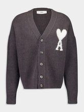 Ami Paris Dark Grey Coeur Cardigan