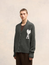 Ami Paris Dark Grey Coeur Cardigan