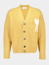 Ami Paris Mustard Alpaca Knit Cardigan