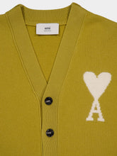 Ami Paris Havana Mustard Wool Ami de Coeur Cardigan