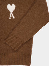 Ami Paris Hazelnut Ami De Coeur Cardigan