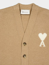 Ami Paris Beige Ami de Coeur Alpaca Cardigan