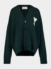 Ami Paris Bottle Green Alpaca Ami de Coeur Cardigan