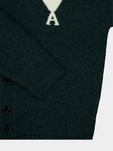 Ami Paris Bottle Green Alpaca Ami de Coeur Cardigan