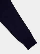 Ami Paris Night Blue Merino Wool Sweater