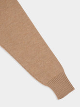 Ami Paris Camel Felted Merino Wool Sweater