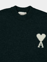 Ami Paris Bottle Green Ami De Coeur Wool Sweater