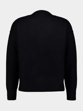 Ami Paris Black Ami De Coeur Wool Sweater