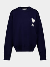 Ami Paris Blue Ami De Coeur Crewneck Sweater