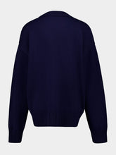 Ami Paris Blue Ami De Coeur Crewneck Sweater