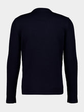 Prada Navy Blue Virgin Wool Crew Neck Sweater