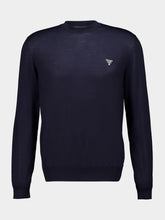 Prada Navy Wool Crew-Neck Sweater