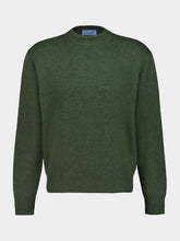 Prada Military Green Re-Cashmere Crew-Neck Sweater